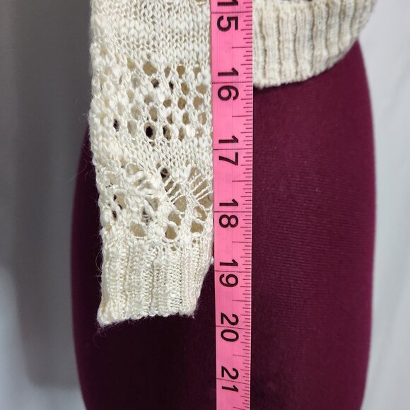 Cloud Chaser Cream Crochet Cover Up Shrug - Size S - Picture 5 of 9